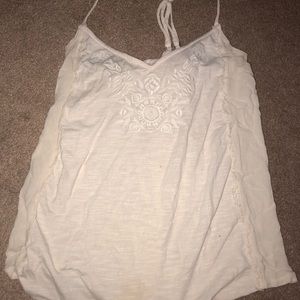Hollister white detailed Tank top